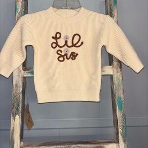 Cream 'Lil Sis' Sweater